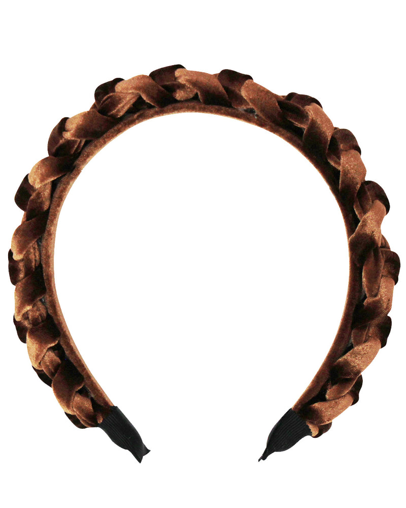 Haarreif "Aneta" in Samtoptik Geflochten | Damen Haarschmuck