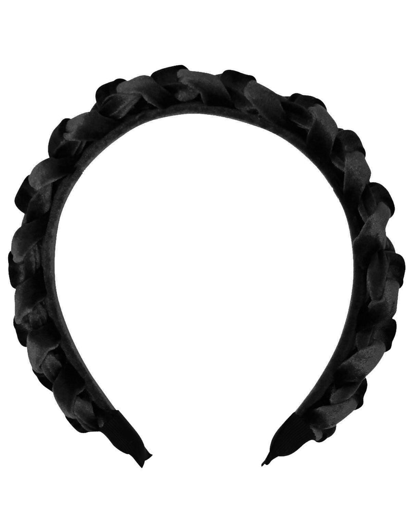 Haarreif "Aneta" in Samtoptik Geflochten | Damen Haarschmuck