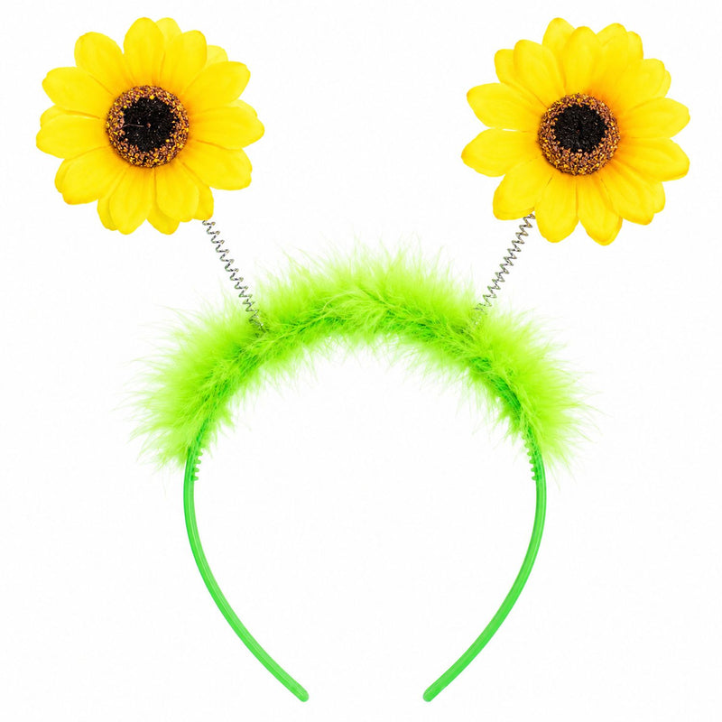 Haarreif mit Sonnenblumen | Zubehör Gärtner Clown Kostüm
