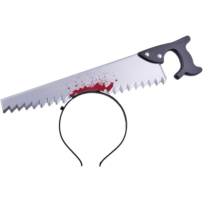 Halloween Haarreif mit blutiger Deko-Säge