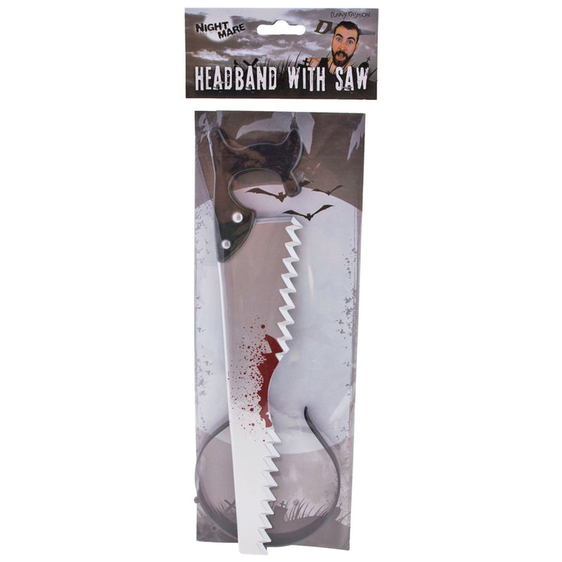 Halloween Haarreif mit blutiger Deko-Säge