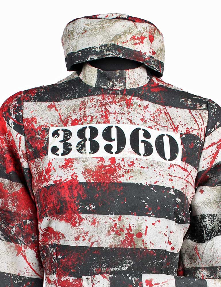 Halloween Kostüm "Bloody Prisoner" für Damen | Blutiges Sträflingskostüm Geister Hexe