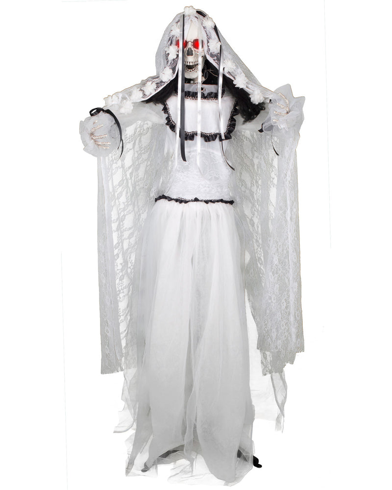 Geisterfigur Zombie Braut mit Licht und Ton - 169 cm | Halloween Dekoration