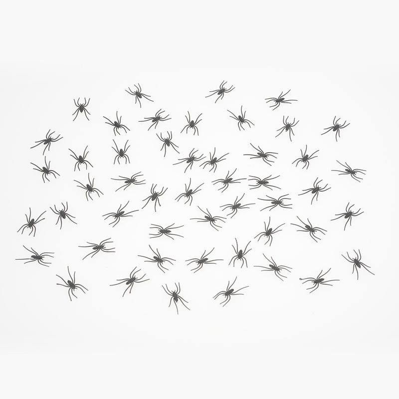 50er Set "Spinnen" - 3,7 cm | Schwarz - Halloween Dekoration