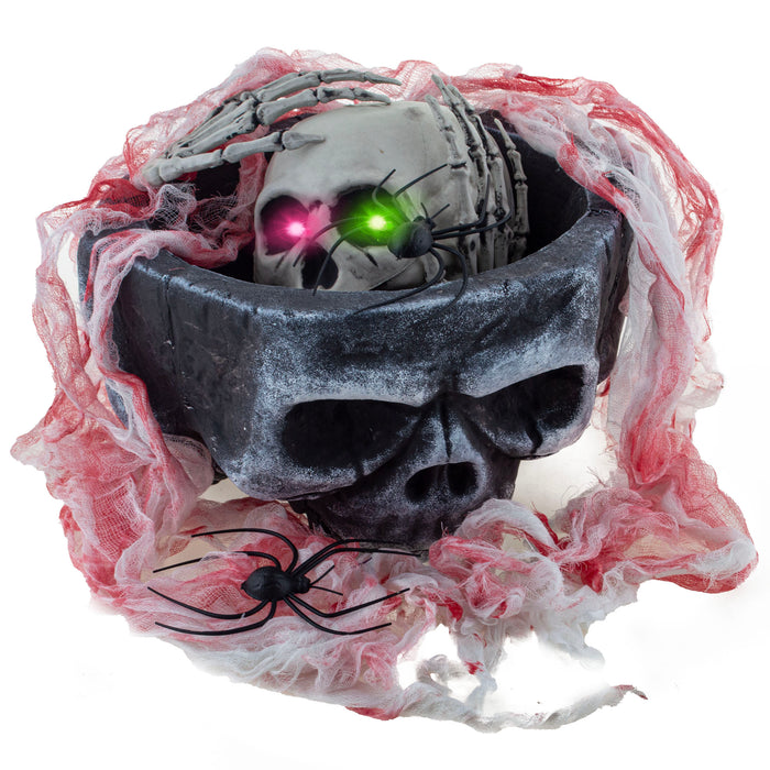 Totenkopf Skelett Dekoration mit Licht - 7-tlg. | 30x60x20cm Halloween