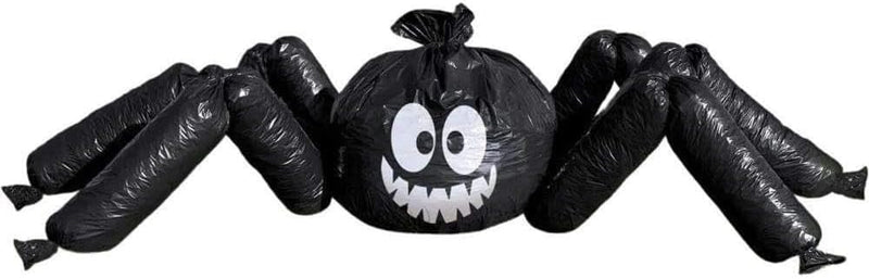 Riesen-Rasen-Spinne (Schwarze Laubsäcke) Halloween Dekoration
