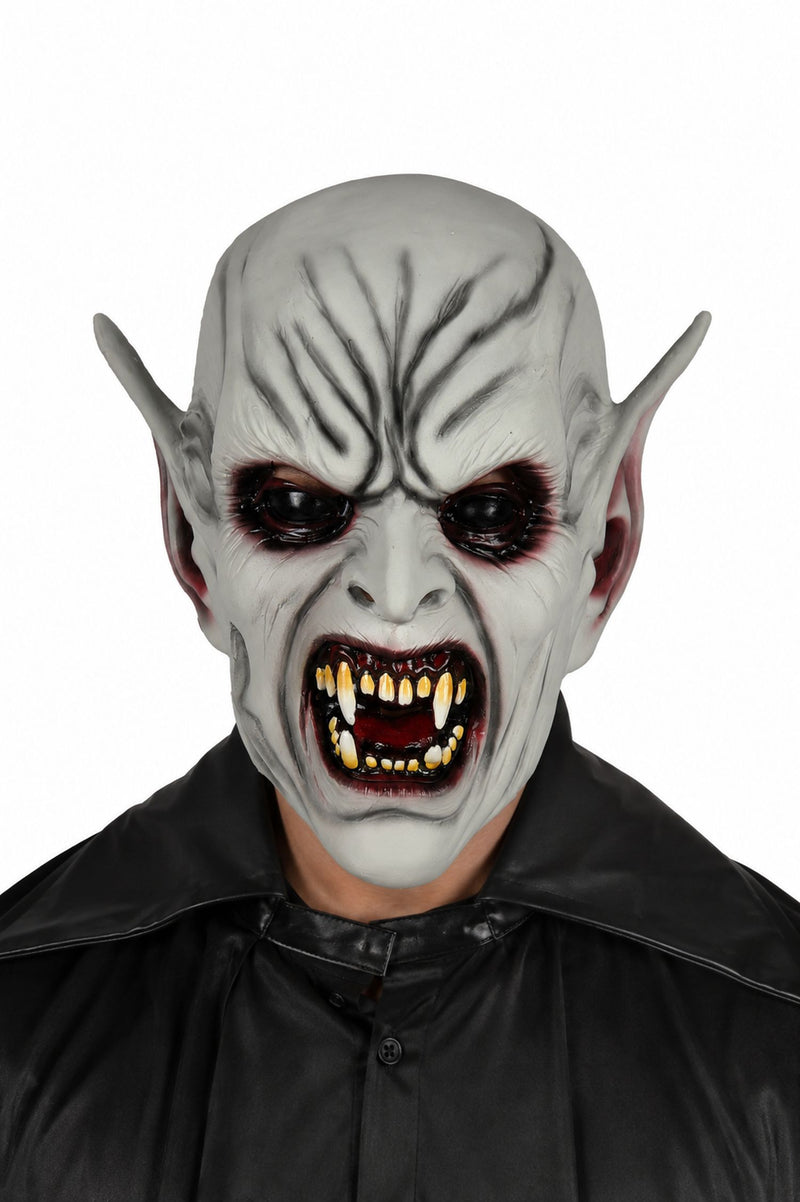 Halloween Latex Maske "Creepy Vampire" | Grau