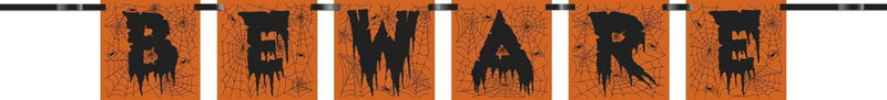 Fahnenkette  "BEWARE" Halloween 100cm