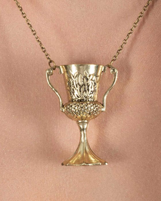 Halskette "Goldener Kelch" | Schmuck Hexe Vampir Teufel Pokal Halloween