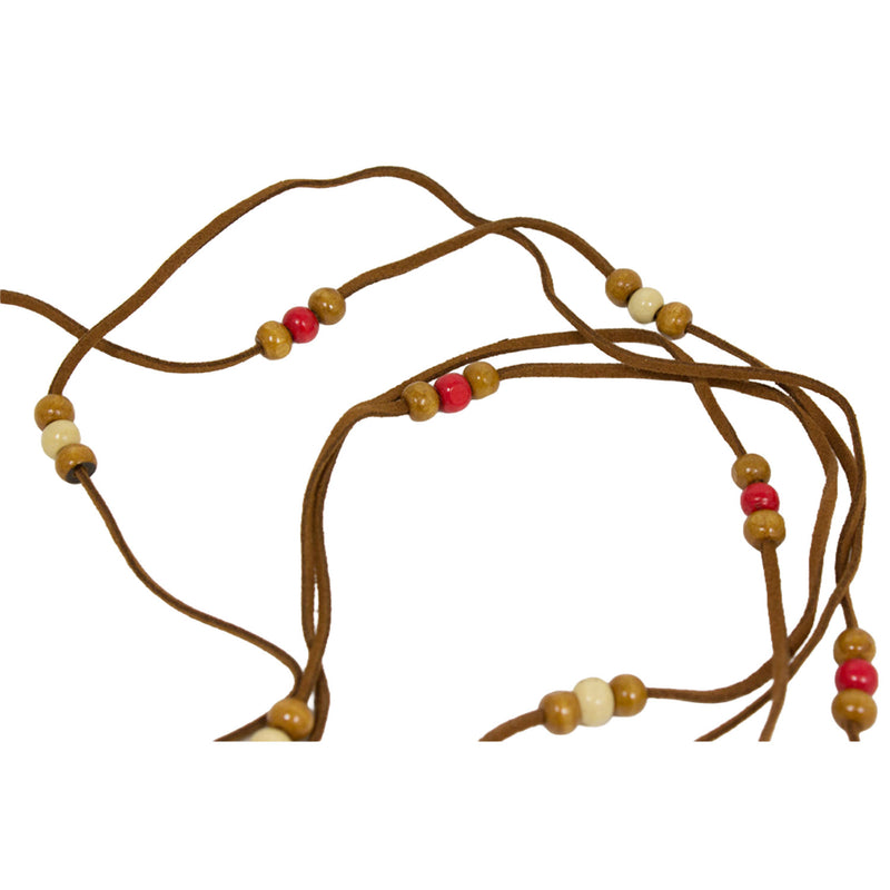 Indianer Handtasche mit Federn und Münzen | Braun