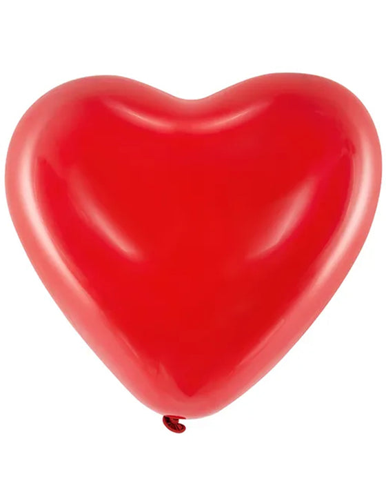 100 Stk. Herz Luftballon Ø25cm "Pastell" | Rot