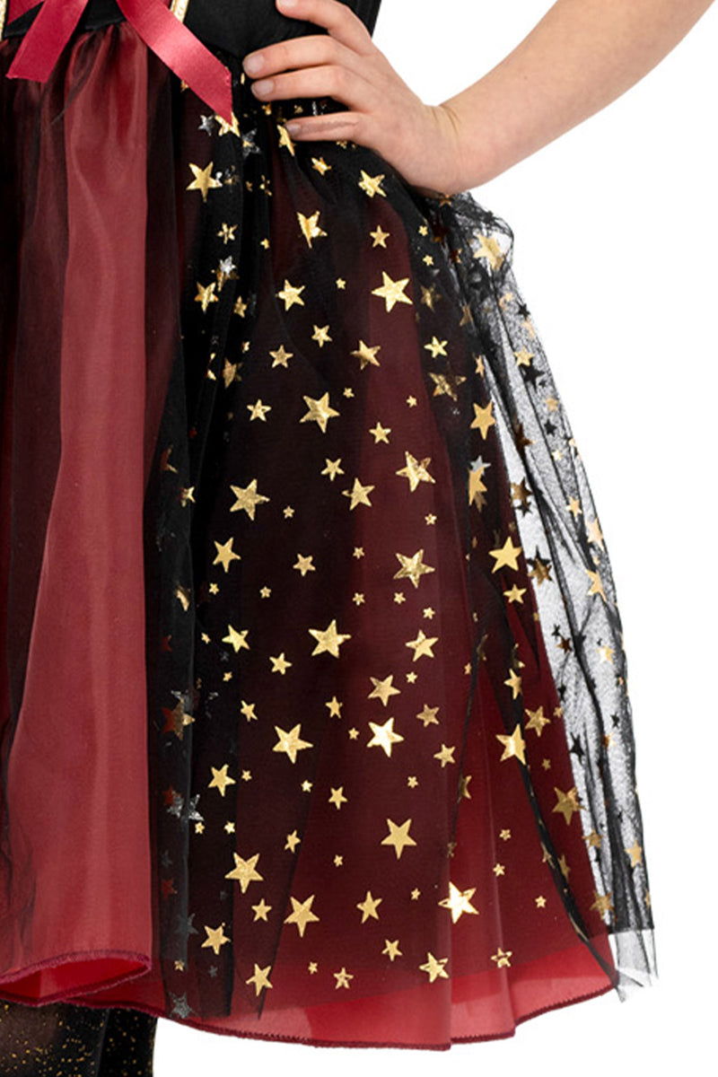 Hexenkostüm "Gloria" für Mädchen | Schwarz Rot