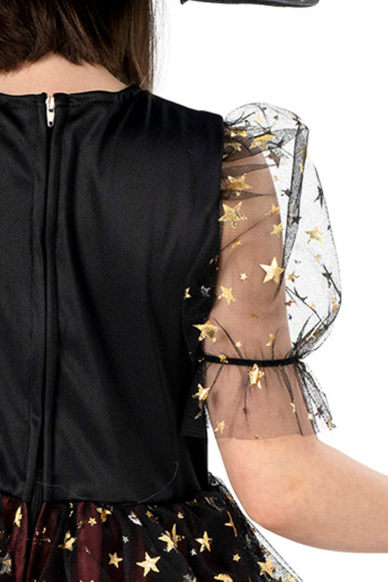 Hexenkostüm "Gloria" für Mädchen | Schwarz Rot