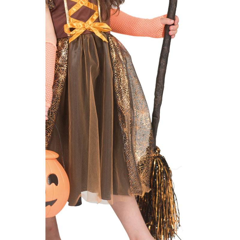 Hexen Kostüm "Autumn" für Mädchen | Braun Orange