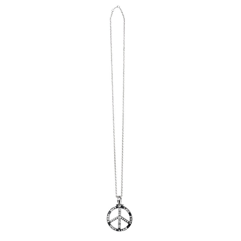 Hippie Halskette "Love Peace Hope" | Silber