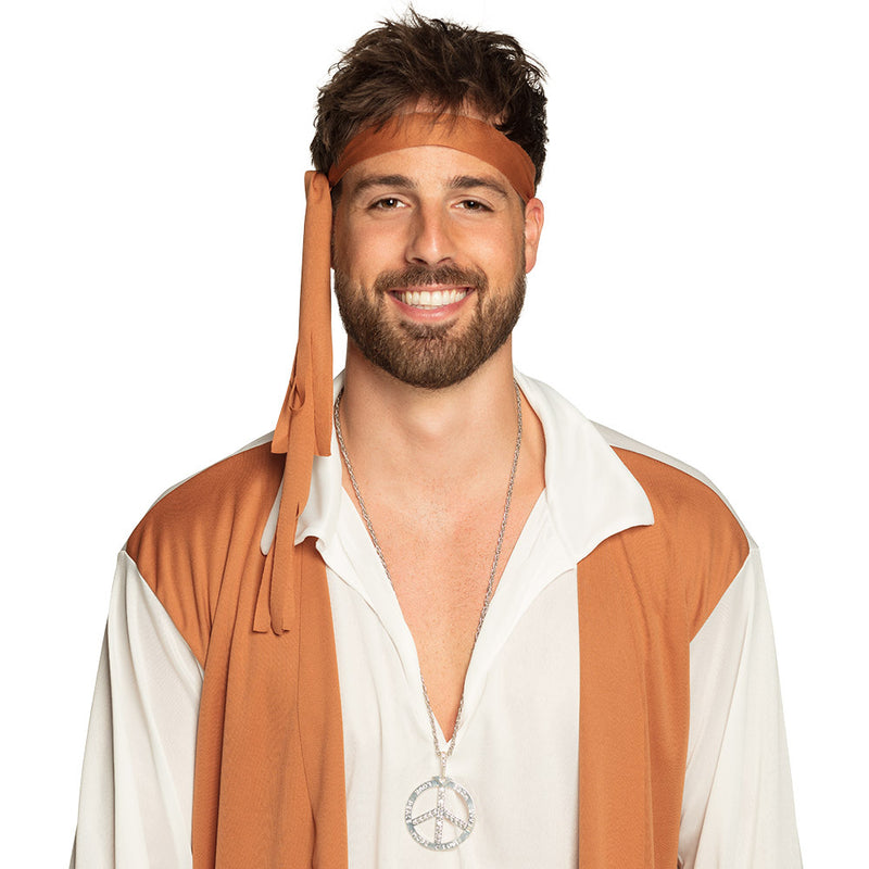 Hippie Halskette "Love Peace Hope" | Silber