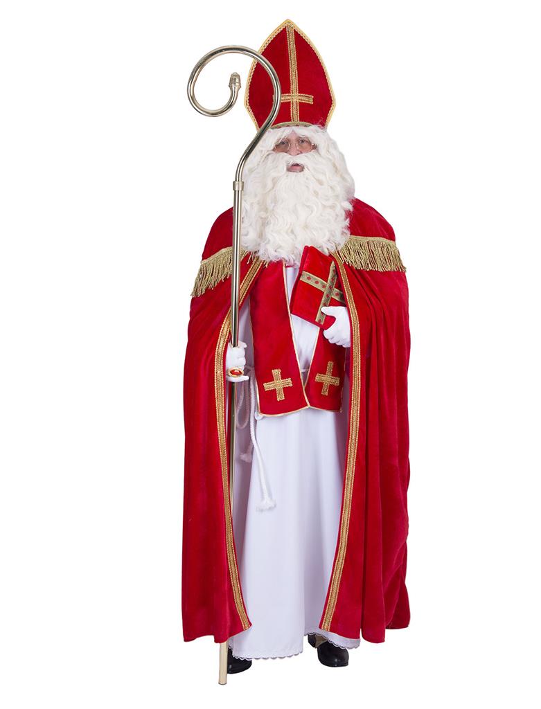 Goldener Sankt Nikolausstab Bischofstab - Metall 200 cm | Hirtenstab Weihnachten