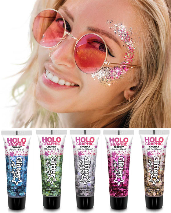 Holographic Chunky Glitter Gel - Make-Up 12 ml | Farbauswahl
