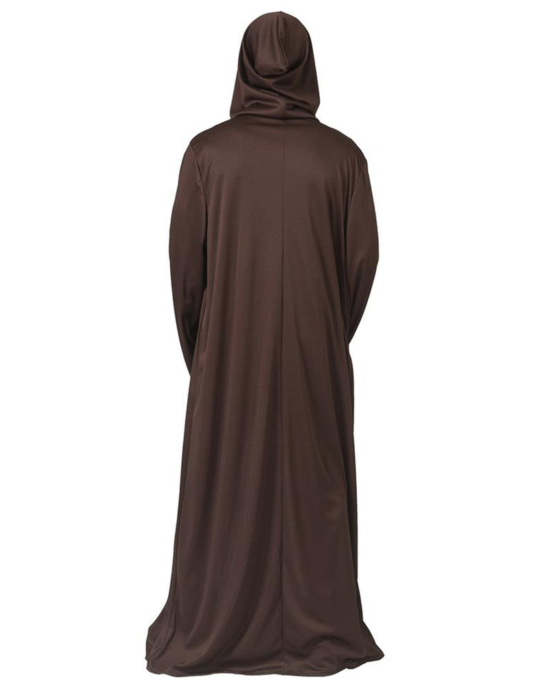 Brauner Umhang mit Kapuze für Erwachsene | Halloween Mönch Kostüm