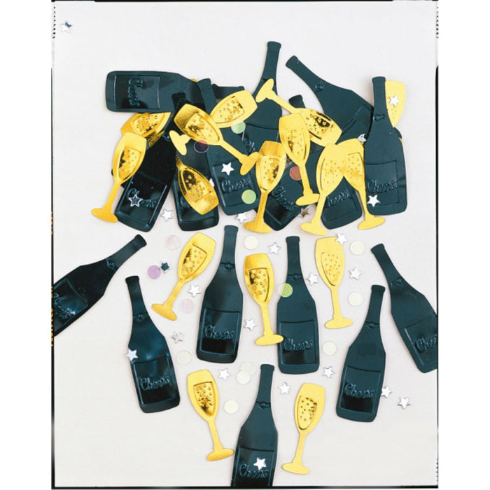 Konfetti Metall 14g Cheers Gold/Schwarz/Silber