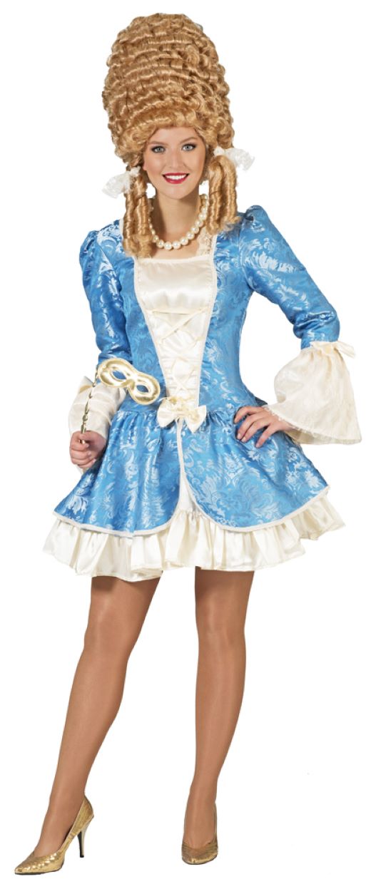 Barock Kostüm "Johanna" für Damen - Hellblau | Kurzes Kleid Rokoko Gräfin