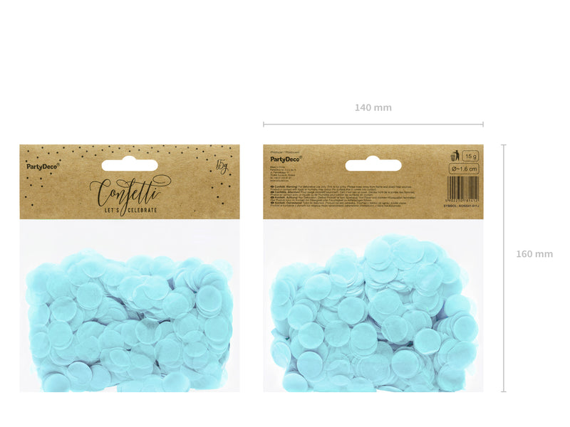 Konfetti Kreise 15g Hellblau