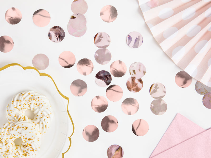 Konfetti Kreise Rosegold 15g