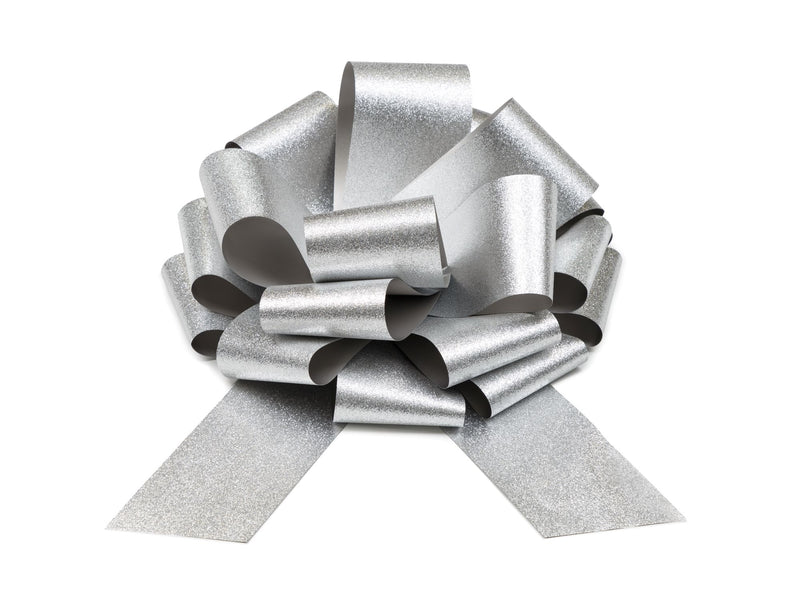 Dekoschleife ø 30 cm | Silber