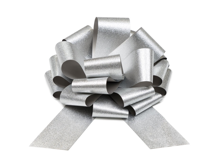 Dekoschleife ø 40 cm | Silber