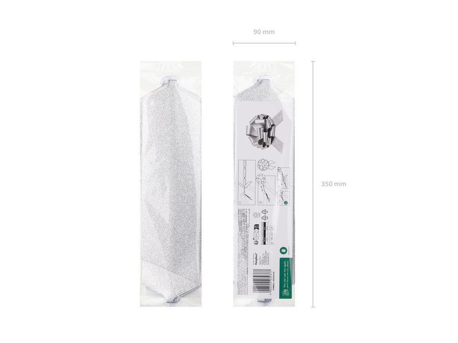 Dekoschleife ø 40 cm | Silber
