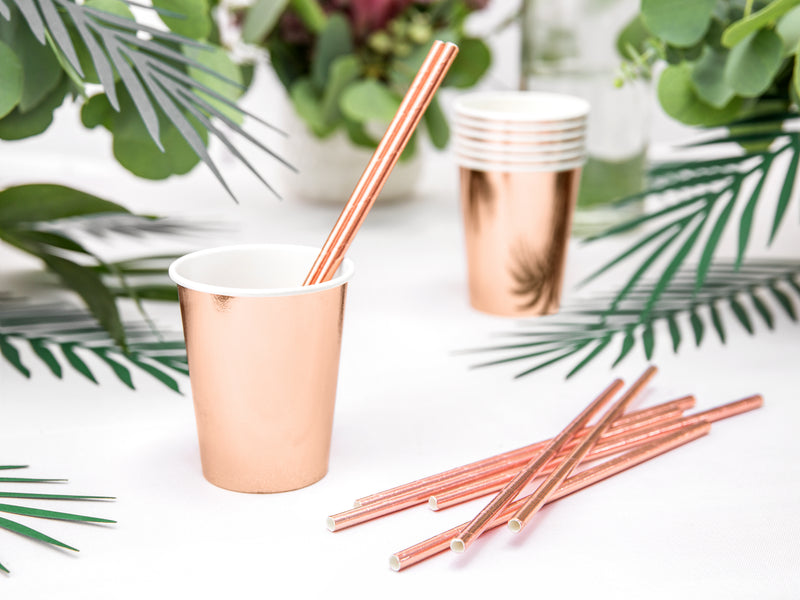 Pappbecher Uni 220ml/6Stk. Rosegold