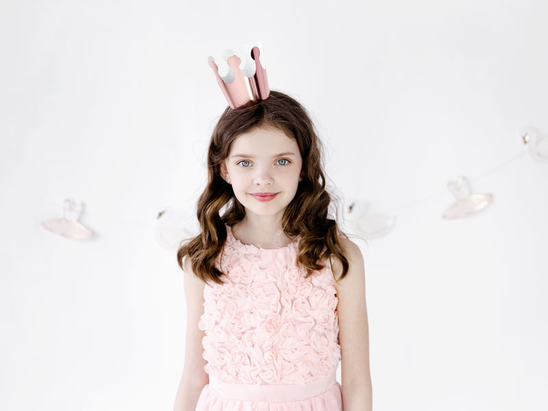 Krone rosegold, Höhe 9 cm, ø 6 cm, 6 Stück