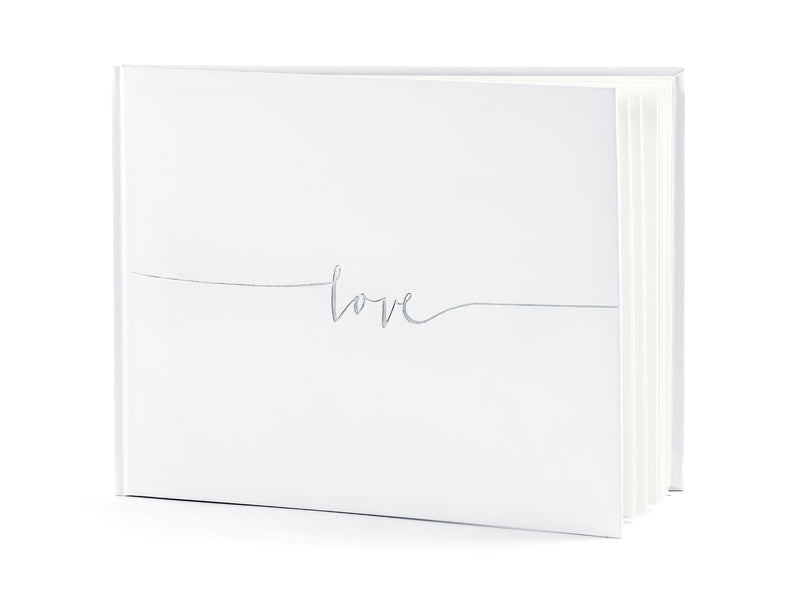 Gästebuch Love Silberschrift