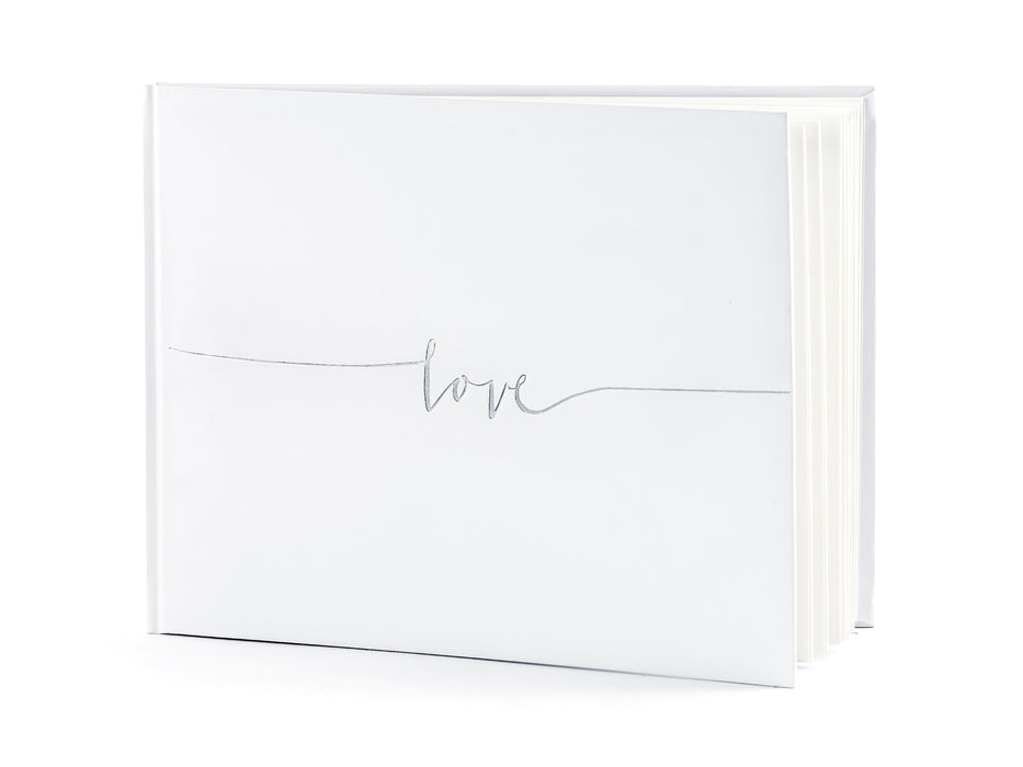 Gästebuch Love Silberschrift
