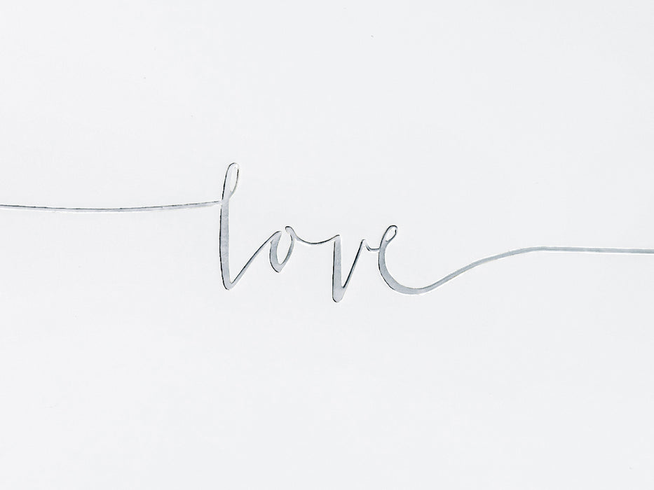 Gästebuch Love Silberschrift