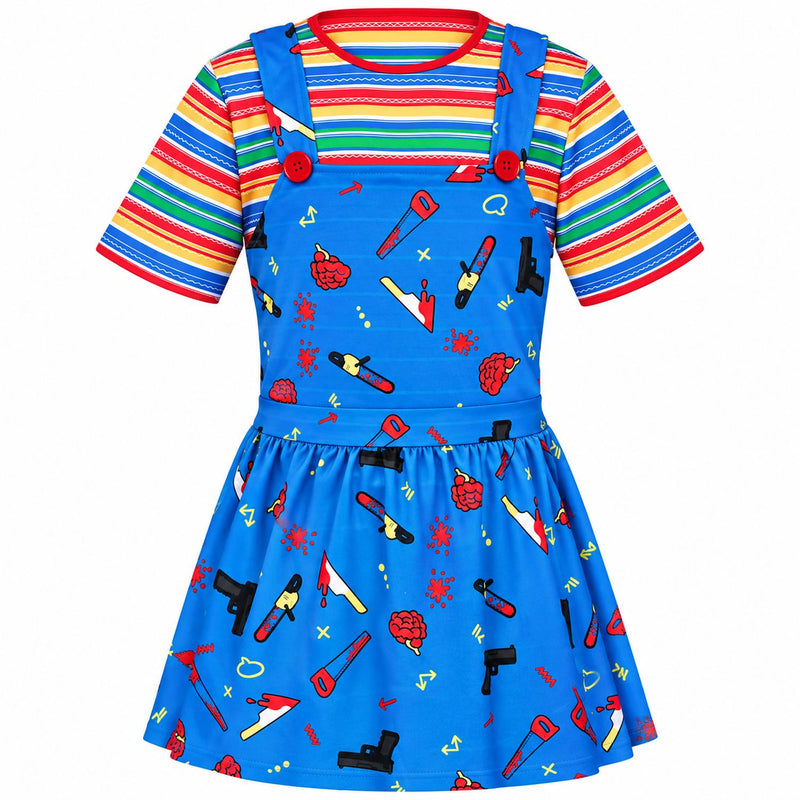"Killer Puppe" Kostüm für Mädchen | Kleid und Shirt