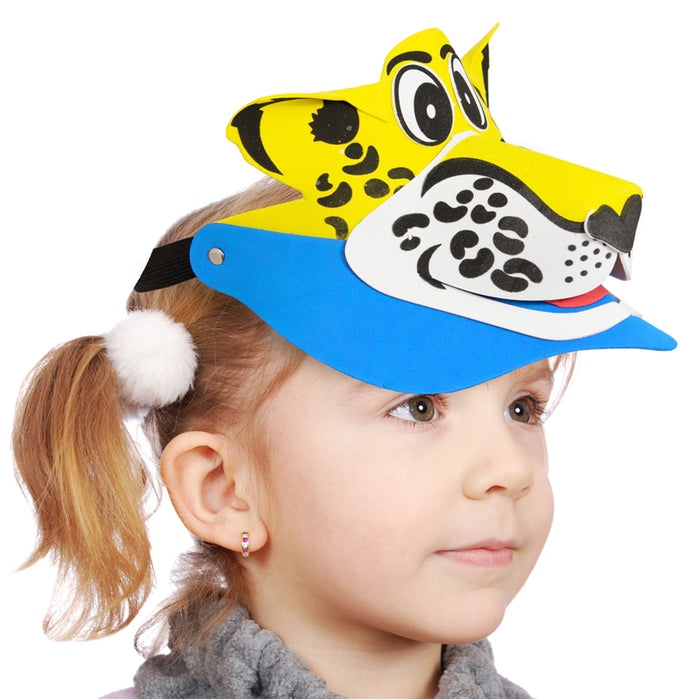 Tier Kinderhut Schirmmütze aus Schaumstoff | Tiger, Löwe oder Elefant