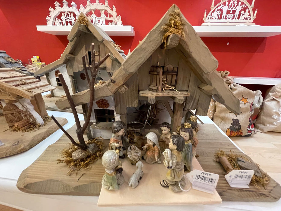 Kinderkrippenfiguren Set 11-tlg. 3,0 - 7,5 cm Naturfarben Weihnachtskrippe | 78459