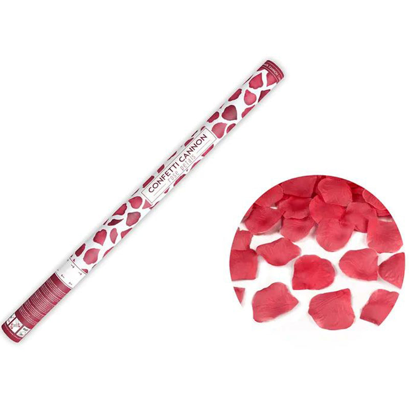 Konfettishooter Rosenblätter Rot 60cm