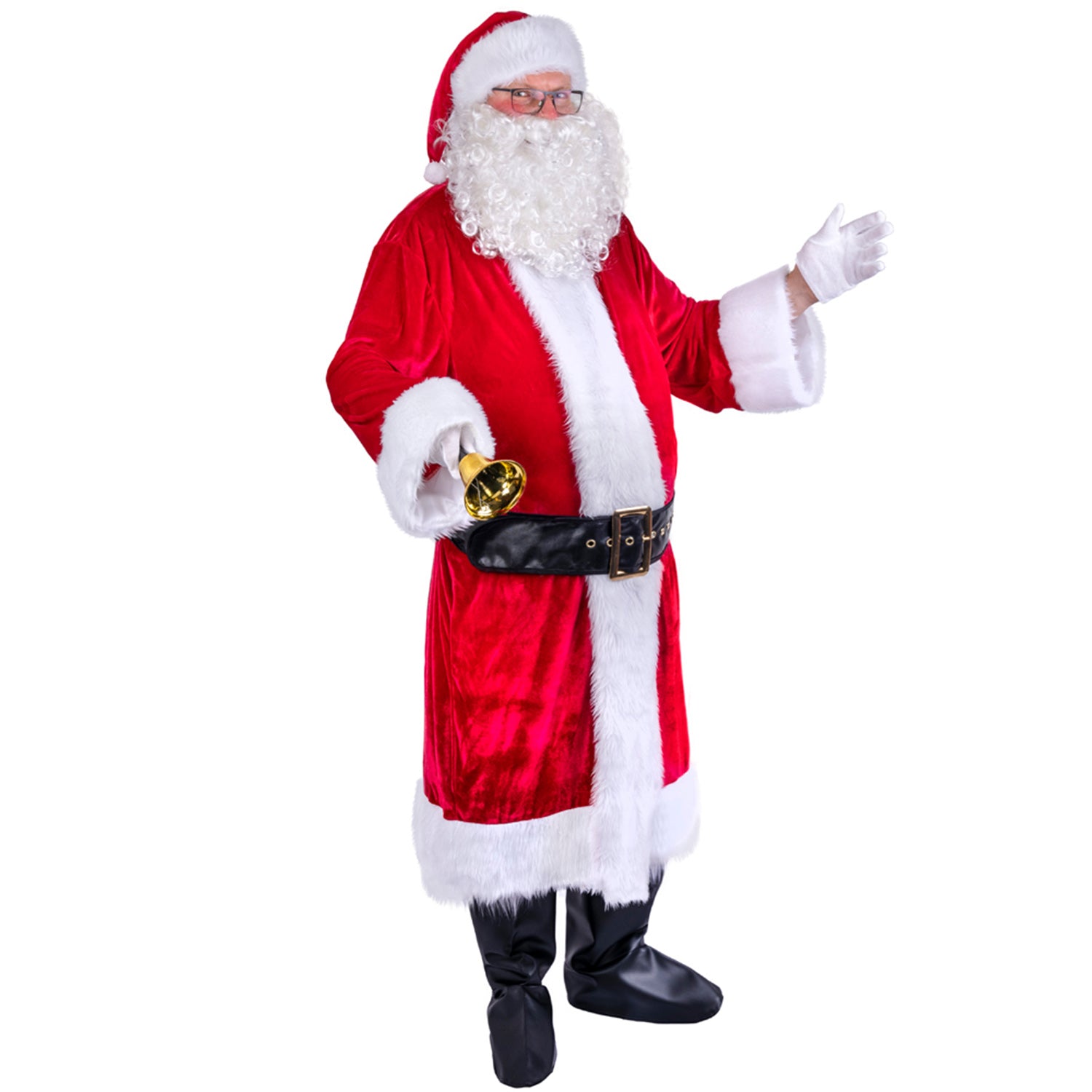 Weihnachtsmann Kostüm Set Mit Mütze & Bart - Perfekt Für Weihnachtsfeiern