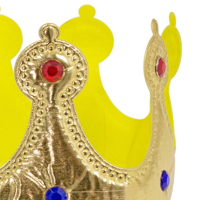 Krone und Zepter zum König Kostüm | Gold Rot