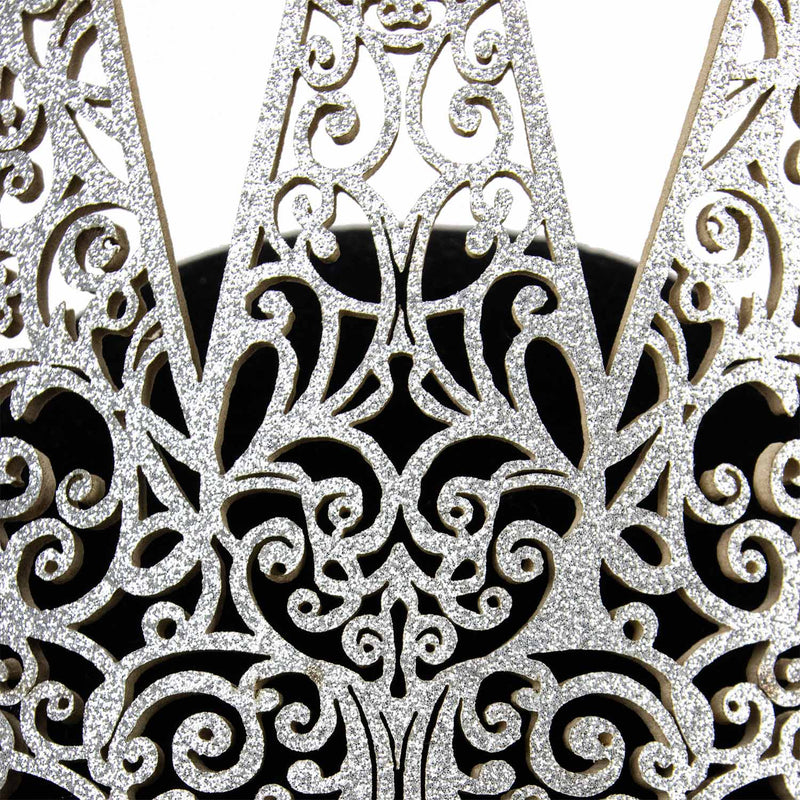 Glitter Stirnband Krone zum Eis Königin Kostüm | Silber