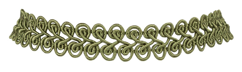 Spitzen Kropfband - Basisband Halskette - Olivgrün