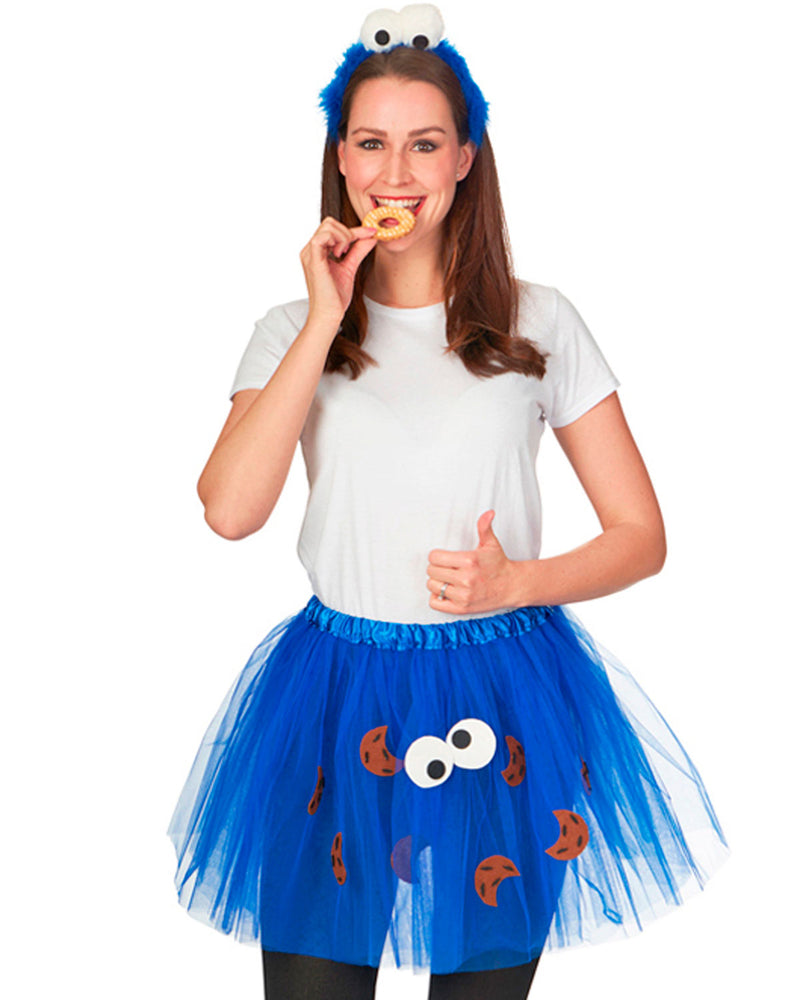 Cookie Krümelmonster Petticoat Damen Tutu | Blau