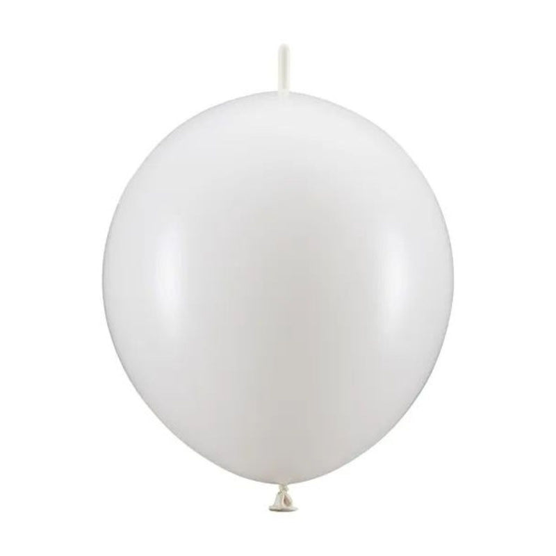 Latexballon 28 cm Verbindungsballon Pastell Pure White | 20 Stück