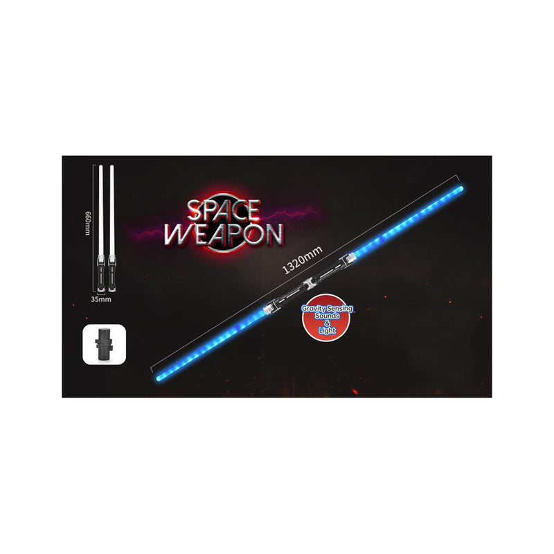 Lichtschwert "Galactica" mit Licht und Sound - 2er Set | Blau