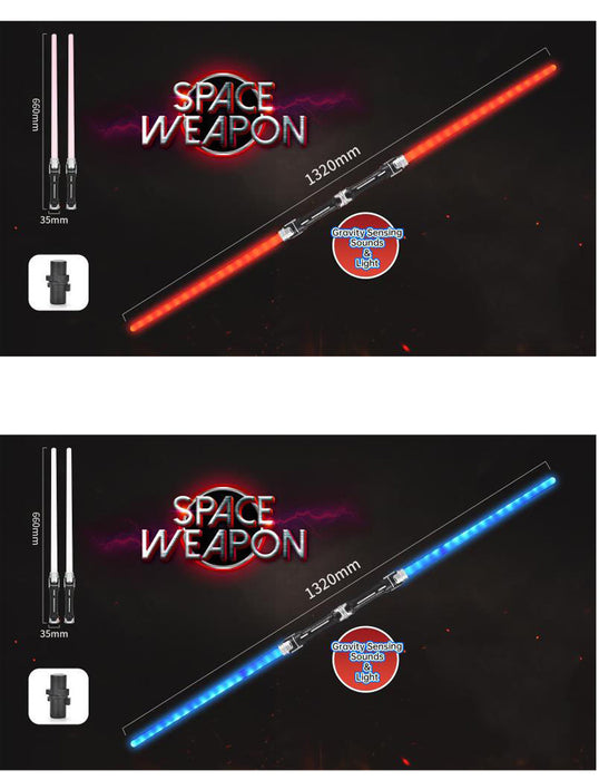 Lichtschwert "Galactica" Laserschwert mit Licht und Sound - 2er Set Farbwahl