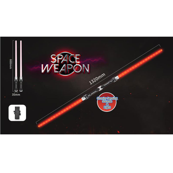 Lichtschwert "Galactica" Laserschwert mit Licht und Sound - 2er Set Farbwahl