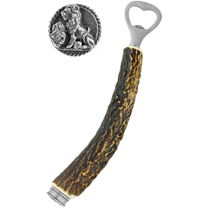 Funk Hirschhorn Flaschenöffner mit Zierkappe | Löwe