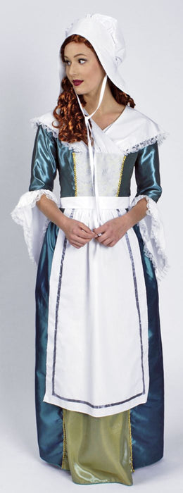 Mittelalter Magd Margret Kostüm für Damen - Türkis
